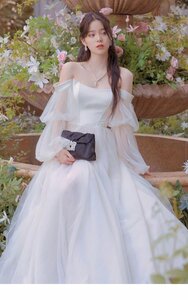 ウェディングドレス　結婚式 花嫁　二次会　ドレス　ブライダル L178 XS-3XL