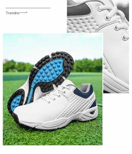 GRF-G606 white 43 regular goods golf shoes men's sneakers spike less Fit feeling light weight movement ... sport shoes waterproof endurance practice place 40-47 selection 
