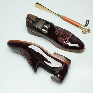 XX-SHJQ Ｎ56108 wine red 職人手作り 40サイズ25.cm程度 【新品未使用】高品質 人気新品 メンズ シューズ ビジネスシューズ 職人手作り