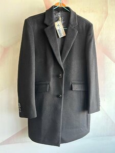 DY-逸品【実寸175 M-L程度) 新品 希少 高品質 北欧 高級セレブdesigner*大人の豪華*wool混 メンズ 紳士 チェスターコート