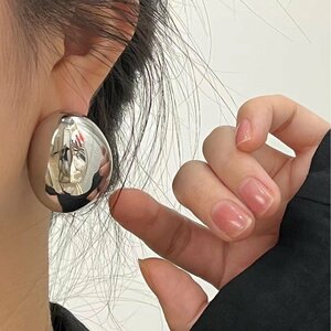 ピアス 金属アレルギー対応 ピアス リング アクセサリー 使いやすいハーフピアス　シルバー925 シンプルピアス　金属アレルギー対応　