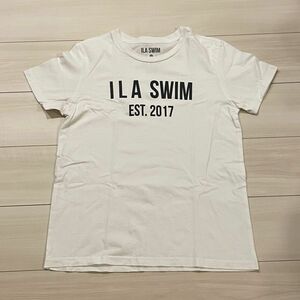 ila swim 半袖　ロゴＴシャツ　白 プリント