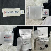 極美品/L相当●MONCLER モンクレール マグリア 半袖 ポロシャツ 袖ロゴ トリコロール ブラック 黒 正規品 メンズ 春夏 _画像7