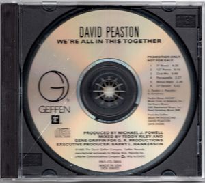未配信　CDシングル（プロモ盤）　David Peaston / We're All In This Together　　Teddy Riley Remix　収録　Guy （ガイ）Bobby Brown