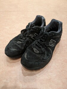 new balance ML2002RO Triple Black 28.5cm ニューバランス トリプルブラック オールブラックスエードスニーカー US10.5 送料無料 990 992