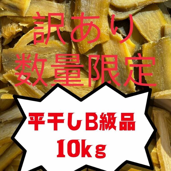 HB10K 茨城県産 ひたちなか市産 黄金干し芋 ほしいも 訳あり シロタ　紅はるか B級10キロ 