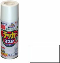 アサヒペン アスペンラッカースプレー 300ML ツヤ消し白_画像3