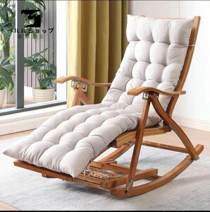  бамбук производства кресло-качалка отдых для складной стул временный . lounge стул для бытового использования стул высота настройка возможность длина подушка . имеется 
