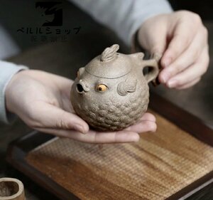 Фиолетовая песчаная керамика Thrystick Fugu в форме скульптуры ручной ремесла для кунгуфорты чайная посуда