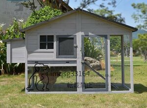 大型 ニワトリ小屋 兎 ハト小屋 木製 ペット別荘 ハウス 防雨防腐 ウサギ ニワトリ小屋 飼育 屋外養殖 庭用 掃除しやすい