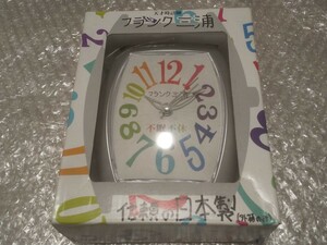 (新品未使用)(送料230円〜)フランク三浦 壁掛けテーブルクロック 天才時計師 置き時計 置時計 不眠不休 FM09K-CRW 九号機★家内安全