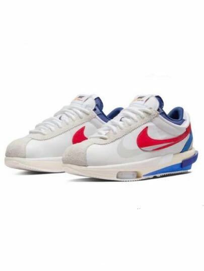 新品SACAI × NIKE ZOOM CORTEZ WHITE AND UNIVERSITY RED 29cm