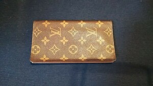 【昭和レトロ　LOUIS VUITTON 長財布】モノグラムジャンク　表面タバコ焦げ有り　内側色剥げ有り　ルイヴィトン