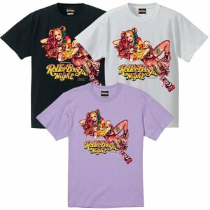 ブラックL ロッキンジェリービーン エロスティカ ハーレイクイン Tシャツ Rockin' Jelly Bean EROSTIKA Roller Boogie Night