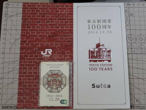 未使用 東京駅開業100周年記念Suica 専用台紙付き その② JR東日本 Suica ICカード 鉄道