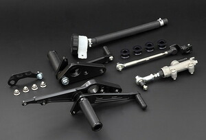 PMC [ カワサキ Z1/Z2/KZ900/Z750/KZ1000/MKⅡ/Z750FX/Z1-R] Billetバックステップ TYPE-1 ブラック《リアブレーキマスター付》74-2014