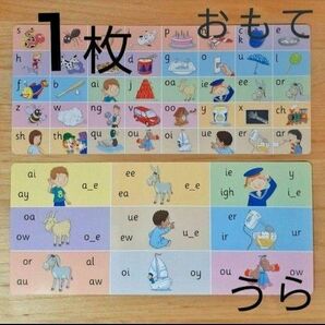 【匿名配送・送料無料】ジョリーフォニックス　発音カード　1枚　Jolly phonics 42音表