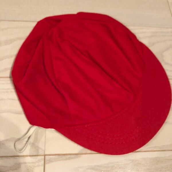 赤白帽子 赤白帽 帽子 カラー帽子 赤 白 園児 フリーサイズ 中古 クラス帽子