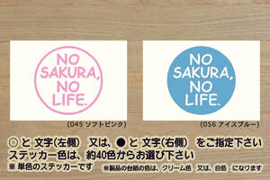 NO SAKURA, NO LIFE. ステッカー 桜_花見_夜桜_開花宣言_サクラ_X_G_S_B6AW_KE0_NISMO_改_改造_チューニング_カスタム_ZEAL日産_ZEAL日本