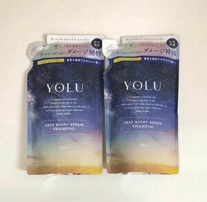 YOLU ディープナイトリペア シャンプー 詰替え 350ml 夜間美容ヘアケア × 2袋セット