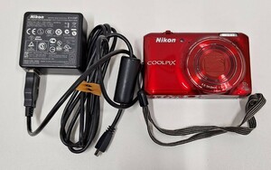 ニコン　Nikon　Coolpix　S6400　レッド　デジタルカメラ　中古品　動作確認済み（2024年4月13日）