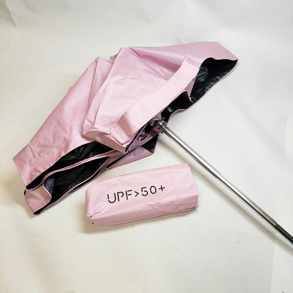 新品☆軽量 折りたたみ傘 晴雨兼用 ピンク