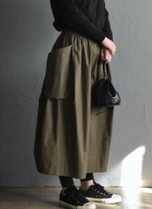 テンハンドクラフテッドモダン TENNE HANDCRAFTED MODERN ビッグポケットキュロット BIG POCKET CULOTTES カーキ FREE 定価35200円