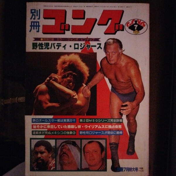 送料込み　別冊ゴング　1979年 7月号　プロレス　アントニオ猪木vsスタン・ハンセン　MSGシリーズV2　ジャンボ鶴田vsビル・ロビンソン