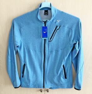 ★★★美品！【大きいサイズ】MIZUNO (ミズノ) トレーニング 　ウォームアップ　ジャケット（3XL)　ディーバブルー杢★★★