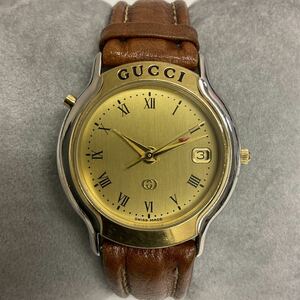 営MK36-60Y GUCCI グッチ MONDIAL 8200M メンズ腕時計 ゴールド文字盤 003-807 クォーツ 時計 不動品