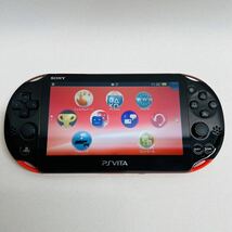 1円スタート【美品】 PSVITA プレイステーション・ヴィータ 本体 PCH-2000 レッド/ブラック バリューパック 箱説付 SONY ソニー_画像7