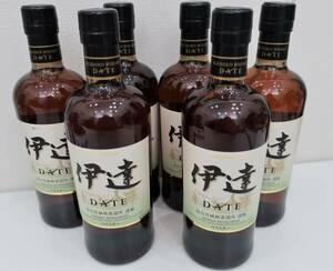 6本【未開栓】NIKKA WHISKY ニッカ ウイスキー 伊達 DATE 仙台宮城峡蒸留所 謹製 700ml 43％ ジャパニーズ【富】