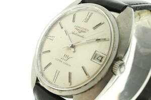 LVSP6-4-65 7T044-35 LONGINES ロンジン 腕時計 ウルトラクロン デイト ラウンド 自動巻き 約38g メンズ シルバー 動作品 中古