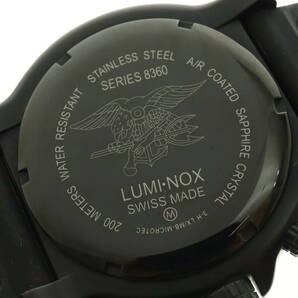 VMPD6-44-56 LUMINOX ルミノックス 腕時計 8360 ラウンド クォーツ 約120g メンズ ブラック 付属品付き 動作未確認 ジャンクの画像6