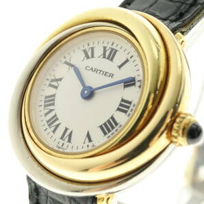 VMPD6-414-30 Cartier カルティエ 腕時計 2357 トリニティ 18K 750 クォーツ 約36g レディース ゴールド 動作未確認 ジャンクの画像1