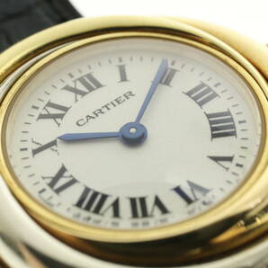 VMPD6-414-30 Cartier カルティエ 腕時計 2357 トリニティ 18K 750 クォーツ 約36g レディース ゴールド 動作未確認 ジャンクの画像6
