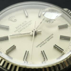 VMPD6-45-3 ROLEX ロレックス 腕時計 16014 オイスターパーペチュアル デイトジャスト ブレス付 57番台 7桁 約105g メンズ シルバー 動作品の画像6