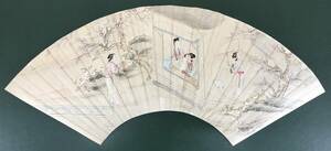  beautiful person window!|[ less ..* woman .* fan paper * paper book@ Makuri ]| China character .