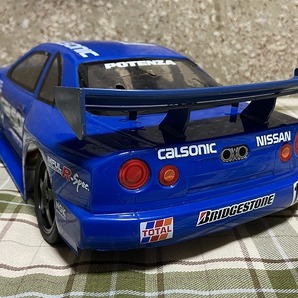 1/10 タミヤ カルソニック R33 スカイラインGTR TA-01 ジャンク メカ無し 部品取り用 サーボ付の画像3