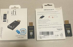 ★追加出品★ ifi audio iSilencer+(AA) USBノイズ改善アクセサリー USB A to A ２個セット (中古/美品/元箱等有/現状渡/送料込/NC,NR)