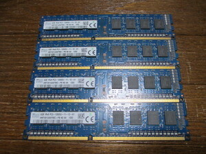 SKhynix DDR3-1600 PC3-12800U 4GB×4枚　合計16GB