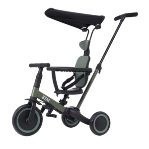 [ mat green ] for children tricycle 5in1 bicycle original pushed . stick attaching safety bar attaching scooter cup holder bell bag attaching 