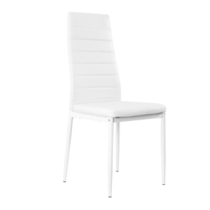 【ホワイト4脚】ダイニングチェア 椅子 イス レザー　食卓椅子　レトロ モダン 北欧 コンパクト リビングチェア 