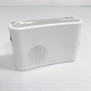 D【SONY】ソニー ＩCＦ-51 ラジオ 対応 FM AM 2バンド コンパクトポータブル 白 ホワイト ハンディーポータブルラジオ