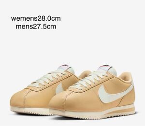 【新品27.5cm】ナイキ NIKE レザーコルテッツ CORTEZ　ベージュ　 キャメル camel ゴールド