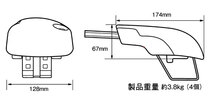 Terzo テルッツォ by PIAA ベースキャリア フット 4個入 ルーフレールタイプ ブラック エアロバー用 ロック付 EF103A ピア_画像4