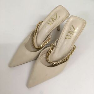  postage included *ZARA Zara * pin heel pumps * lady's size 35(22.5.-23.)#60404s298