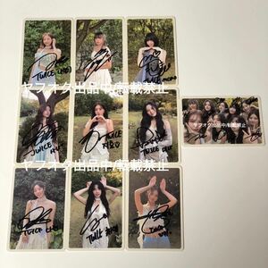 TWICE autograph autograph official photo card set 