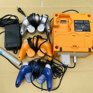 【1円スタート】【セット商品】Nintendo 任天堂 GAMECUBE ゲームキューブ オレンジ コントローラー3個 アダプター DOL-001(JPN) 日本製の画像4