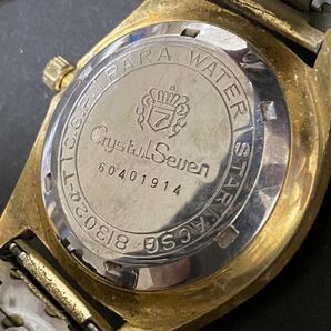 【稼働品】CITIZEN Crystal Seven 27石 ACSG 81302a-T シチズン クリスタルセブン 自動巻 腕時計 金属ベルト 1966年 昭和レトロ ビンテージの画像7